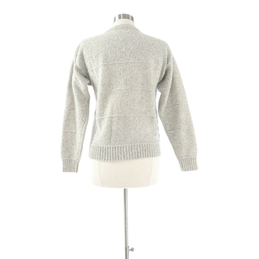 80s Vintage Woolrich Wool Cardigan Womens S Pastel Fair Isle Snowflake Sweater - Picture 7 of 7